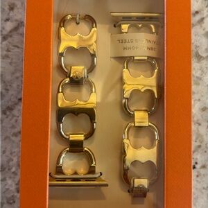 Tory Burch Gold-Tone Link Apple Watch Bracelet Band